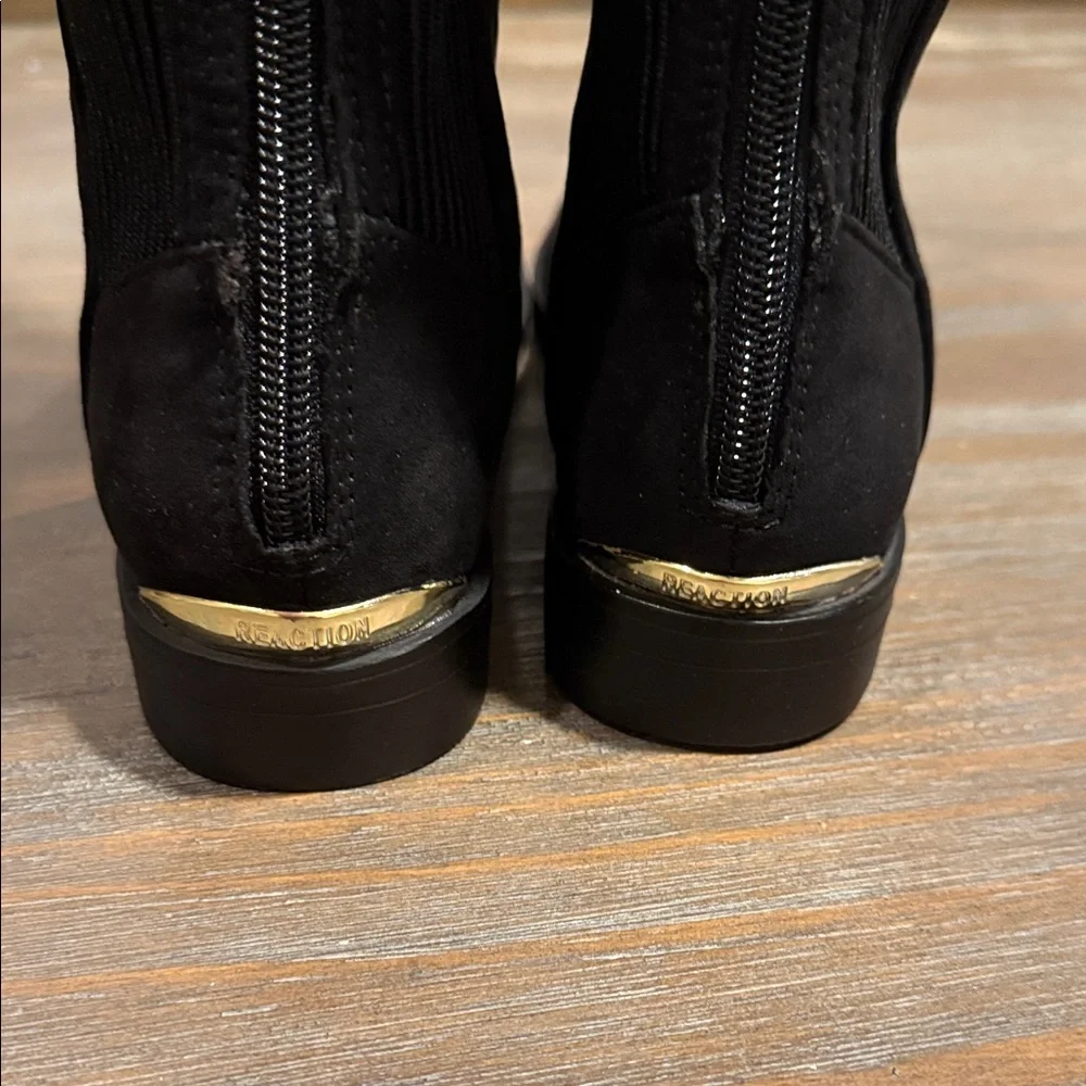 Kenneth Cole Wind Stretch Riding‎ Boots Black Suede Size 5 Classic Tall Boot